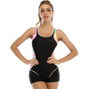 Black Tummy Control One Piece Swimsuit